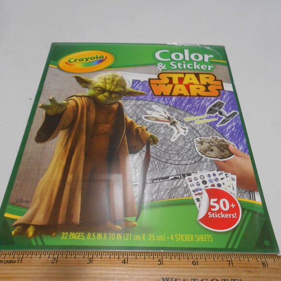 NEW SEALED CRAYOLA STAR WARS COLOR & STICKER BOOK STOCKING STUFFER 🎁👦👸 - Picture 9 of 9